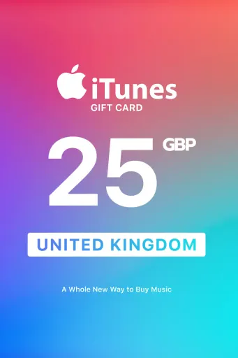 Apple iTunes 25 GBP Gift Card (United Kingdom) - Digital Key