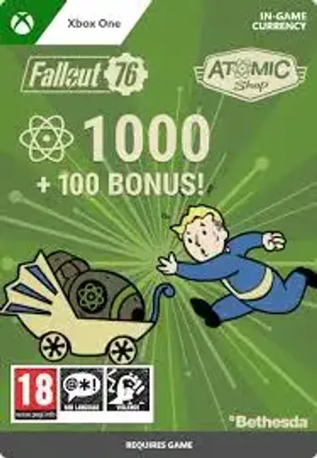 Fallout 76 - 1000 + 100 Atoms (Global) (Xbox One / Xbox Series X|S) - Xbox Live - Digital Key