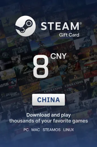 Steam Wallet 8 CNY Gift Card (China) - Digital Key