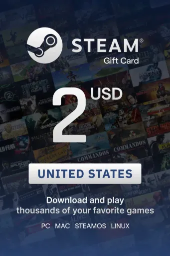 Steam Wallet 2 USD Gift Card (United States) - Digital Key