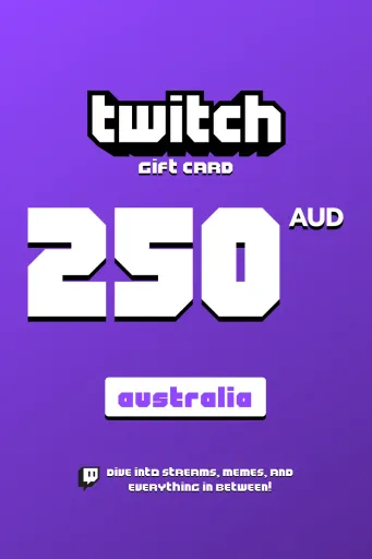 Twitch 250 AUD Gift Card (Australia) - Digital Key