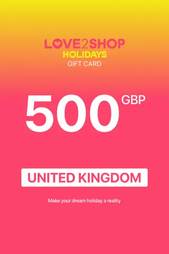 Love2Shop Holidays 500 GBP Gift Card (United Kingdom) - Digital Key