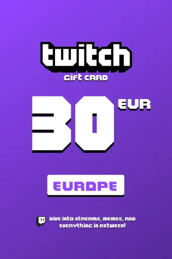 Twitch 30 EUR Gift Card (Europe) - Digital Key