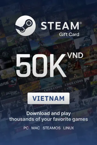 Steam Wallet 50000 VND Gift Card (Vietnam) - Digital Key