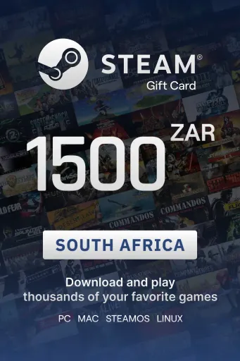 Steam Wallet 1500 ZAR Gift Card (South Africa) - Digital Key