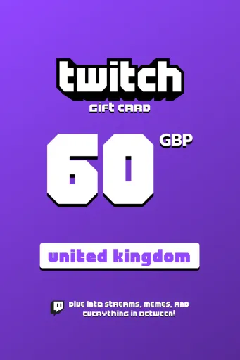 Twitch 60 GBP Gift Card (United Kingdom) - Digital Key