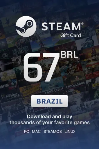 Steam Wallet 67 BRL Gift Card (Brazil) - Digital Key