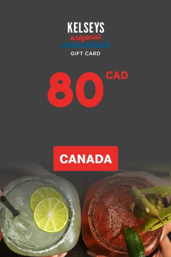 Product Image - Kelsey's 80 CAD Gift Card (Canada) - Digital Key