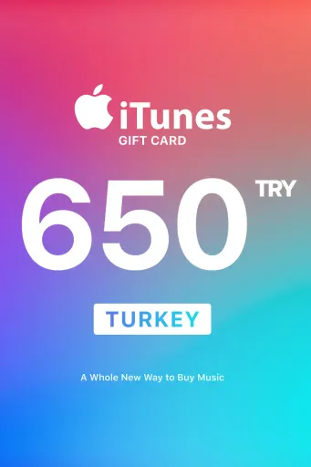Apple iTunes 650 TRY Gift Card (Turkey) - Digital Key