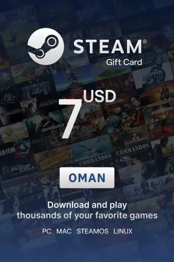 Steam Wallet 7 USD Gift Card (Oman) - Digital Key