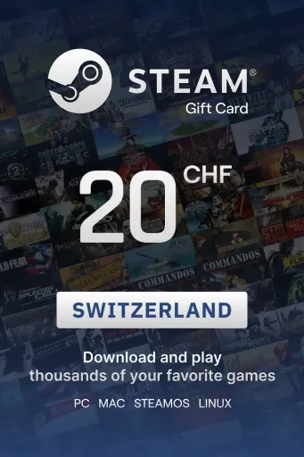 Steam Wallet 20 CHF Gift Card (Switzerland) - Digital key