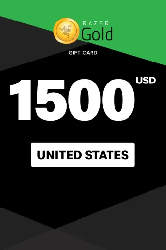 Razer Gold 1500 USD Gift Card (United States) - Digital Key
