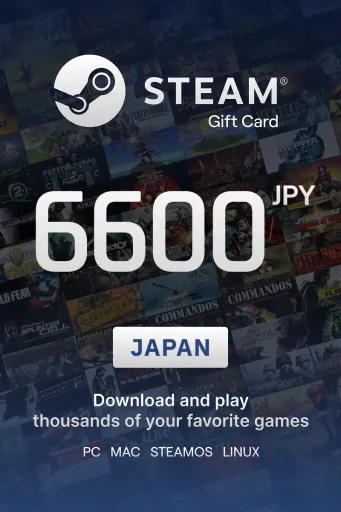 Steam Wallet 6600 JPY Gift Card (Japan) - Digital Key