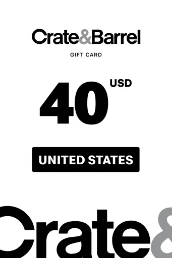 Crate & Barrel 40 USD Gift Card (United States) - Digital Key