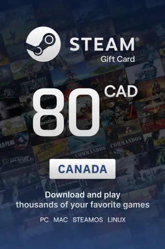 Steam Wallet 80 CAD Gift Card (Canada) - Digital Key