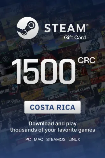 Steam Wallet 1500 CRC Gift Card (Costa Rica) - Digital Key