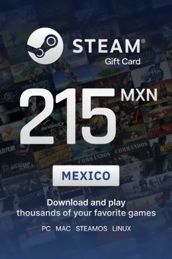 Steam Wallet 215 MXN Gift Card (Mexico) - Digital Key