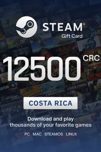 Steam Wallet 12500 CRC Gift Card (Costa Rica) - Digital Key