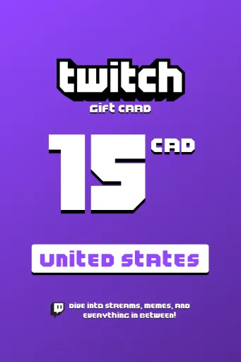 Twitch 15 USD Gift Card (United States) - Digital Key