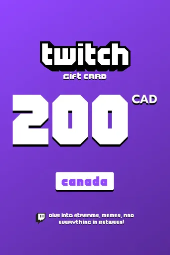 Twitch 200 CAD Gift Card (Canada) - Digital Key