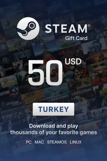 Steam Wallet 50 USD Gift Card (Turkey) - Digital Key