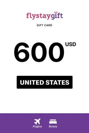 Flystay Gift 600 USD Gift Card (United States) - Digital Key