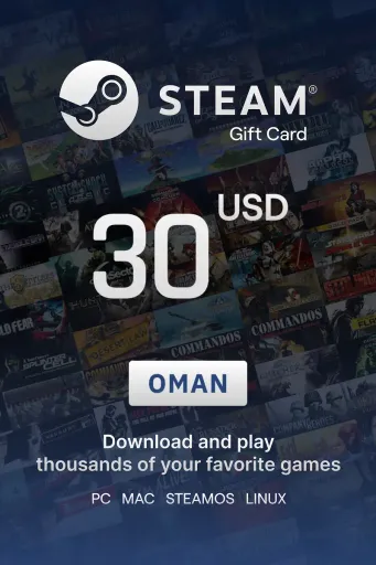 Steam Wallet 30 USD Gift Card (Oman) - Digital Key