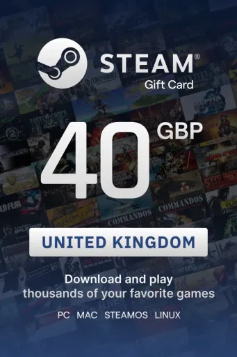 Steam Wallet 40 GBP Gift Card (United Kingdom) - Digital Key