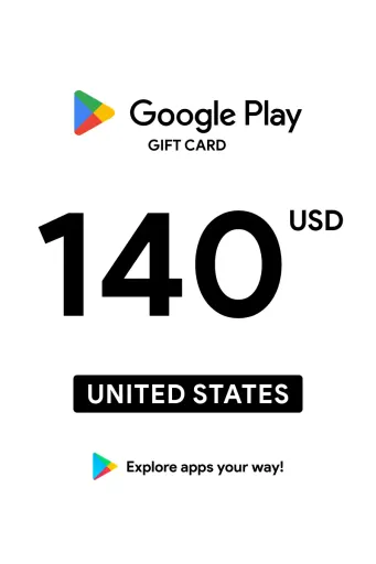 Google Play 140 USD Gift Card (United States) - Digital Key