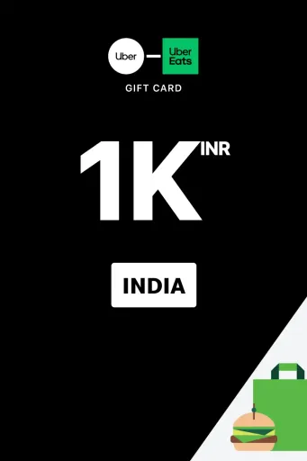 Uber & Uber Eats 1000 INR Gift Card (India) - Digital Key