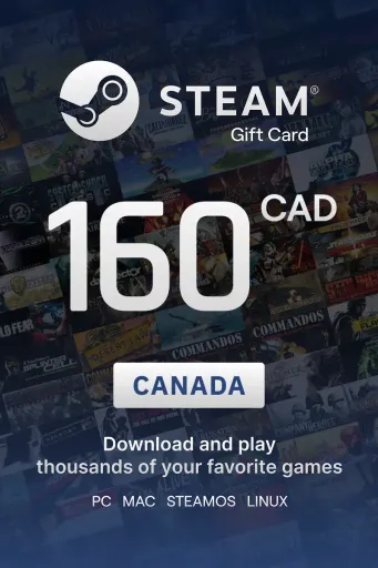 Steam Wallet 160 CAD Gift Card (Canada) - Digital Key