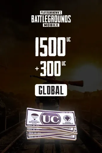 PUBG Mobile - 1500 + 300 UC (Global) - Digital Key