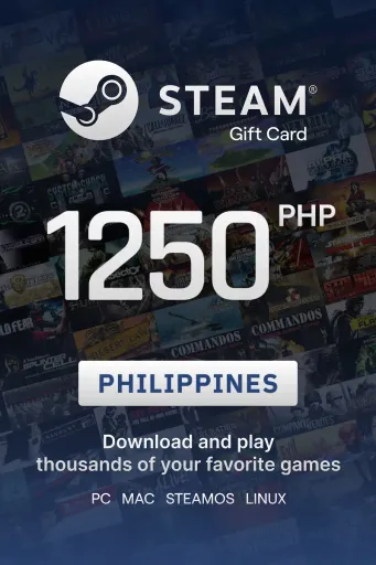 Steam Wallet 1250 PHP Gift Card (Philippines) - Digital Key