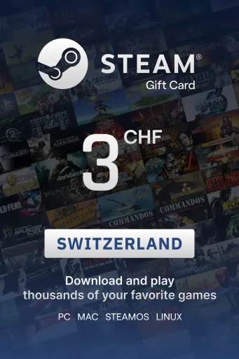 Steam Wallet 3 CHF Gift Card (Switzerland) - Digital key