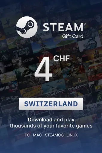 Steam Wallet 4 CHF Gift Card (Switzerland) - Digital key