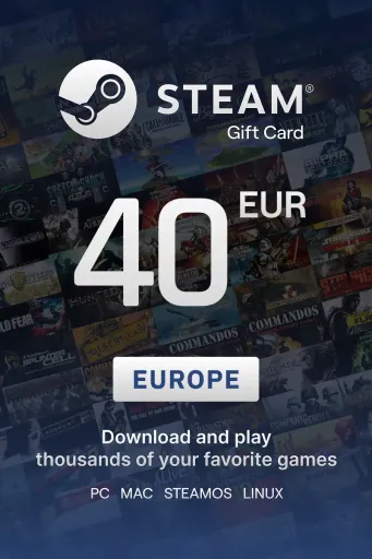 Steam Wallet 40 EUR Gift Card (Europe) - Digital Key