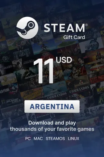 Steam Wallet 11 USD Gift Card (Argentina) - Digital Key