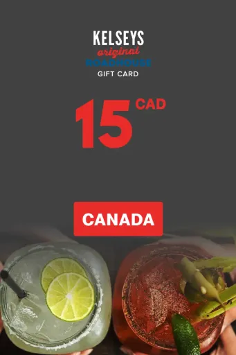 Product Image - Kelsey's 15 CAD Gift Card (Canada) - Digital Key