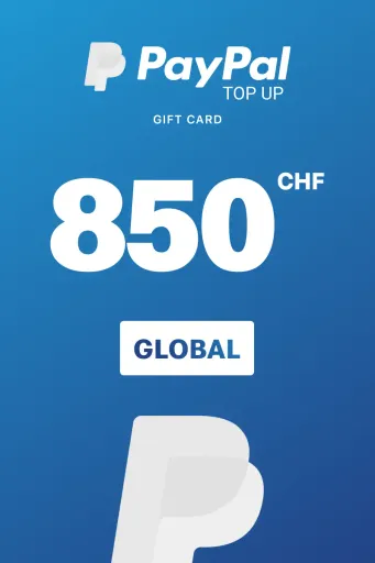 PayPal Instant Top Up 850 CHF Gift Card (Global) - Digital Key