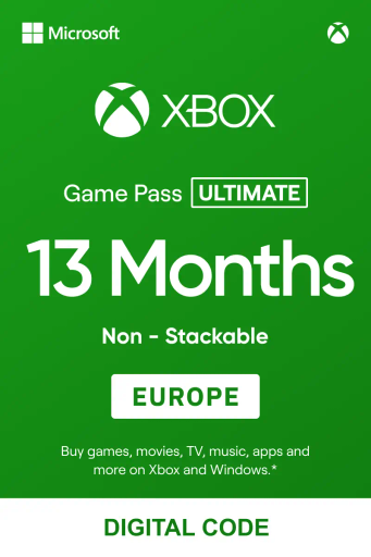 Xbox Game Pass Ultimate 13 Months Non-Stackable (Europe) - Xbox Live - Digital Key