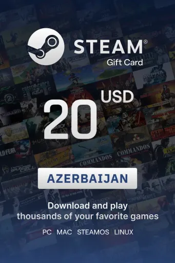 Steam Wallet 20 USD Gift Card (Azerbaijan) - Digital Key