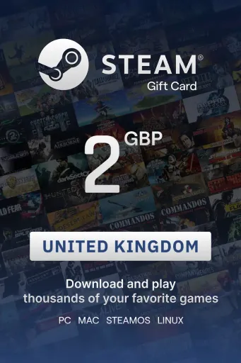 Steam Wallet 2 GBP Gift Card (United Kingdom) - Digital Key