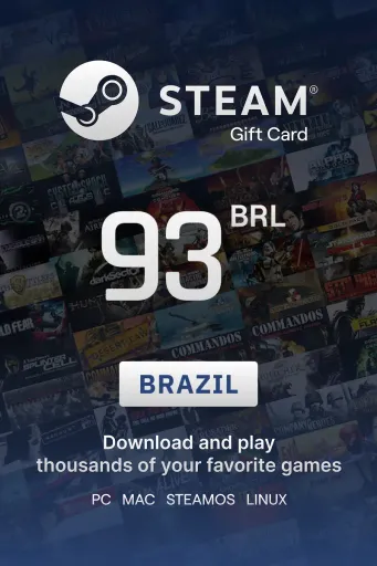 Steam Wallet 93 BRL Gift Card (Brazil) - Digital Key