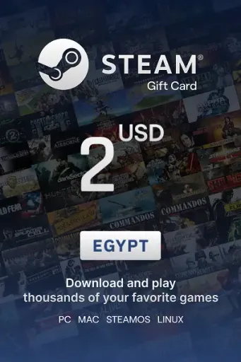 Steam Wallet 2 USD Gift card (Egypt) - Digital Key