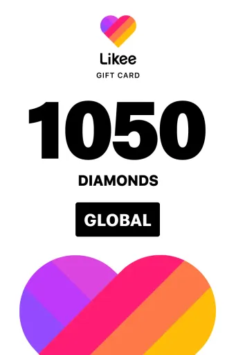 Likee 1050 Diamonds Gift Card (Global) - Digital Key