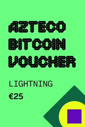 Azteco Bitcoin Lightning Voucher 25 EUR Gift Card (Global) - Digital Key