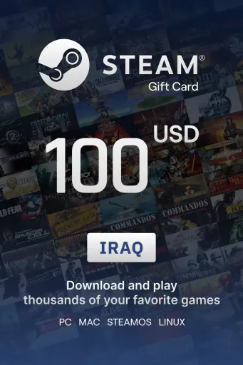 Steam Wallet 100 USD Gift card (Iraq) - Digital Key