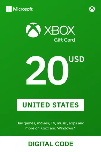 Xbox 20 USD Gift Card (United States) - Digital Key