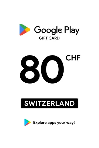 Google Play 80 CHF Gift Card (Switzerland) - Digital Key