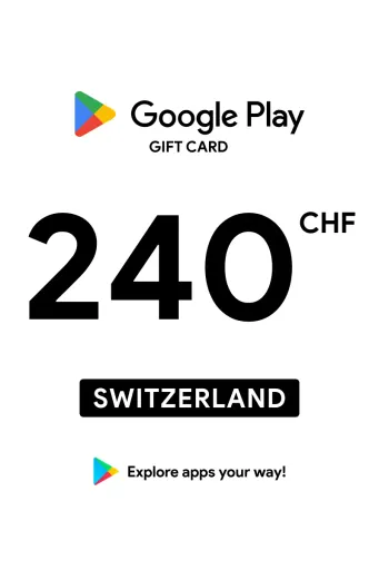 Google Play 240 CHF Gift Card (Switzerland) - Digital Key